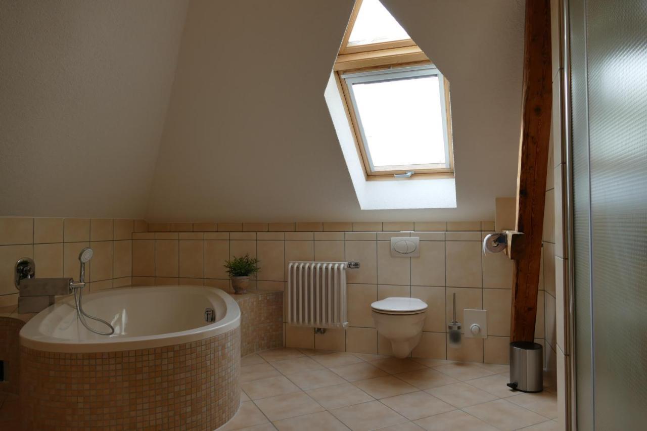 Ferienwohnung Bahnsteig 1 クヴェードリンブルク エクステリア 写真